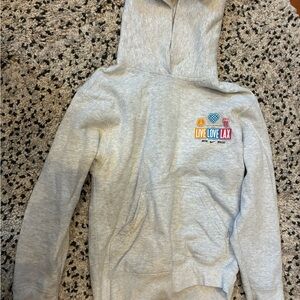 Live Love Lax Kids Gray Hoodie